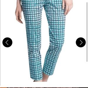 Kate Spade Cropped Ankle Pants – Blue/Green Print